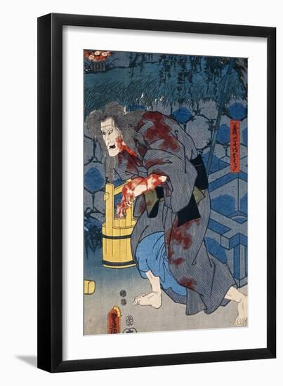 Witch Stained with Blood, Japanese Theater Figure, 1786-1864-Utagawa Kunisada-Framed Giclee Print