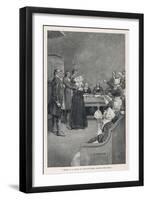 Witch Trial in Massachusetts, The Accusing Girls Point at the Victim-Howard Pyle-Framed Art Print