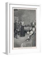 Witch Trial in Massachusetts, The Accusing Girls Point at the Victim-Howard Pyle-Framed Art Print