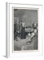 Witch Trial in Massachusetts, The Accusing Girls Point at the Victim-Howard Pyle-Framed Art Print