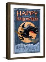 Witch - Vintage Sign-Lantern Press-Framed Art Print