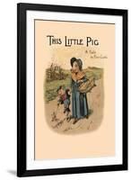 Witch with Groceries and a Pig on a Leash-Mary Wright Jones-Framed Art Print