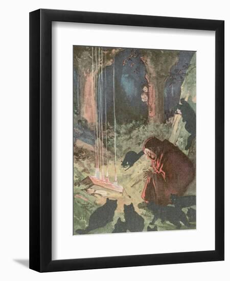 Witch Working Her Spells-Harry Rountree-Framed Photographic Print