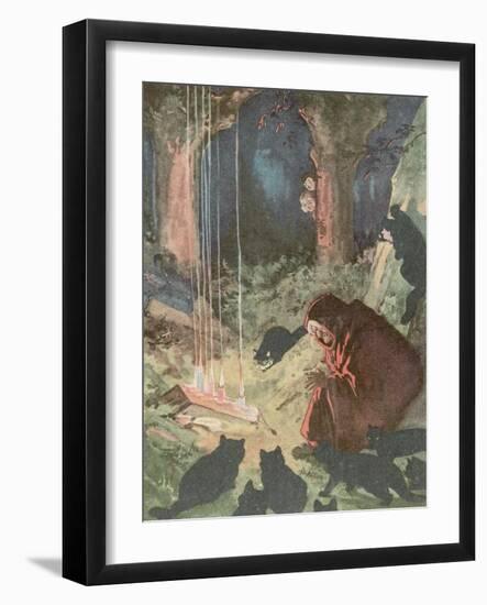 Witch Working Her Spells-Harry Rountree-Framed Photographic Print