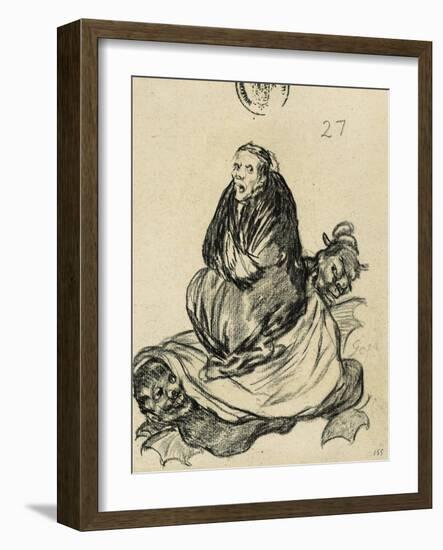 Witch-Francisco de Goya-Framed Art Print