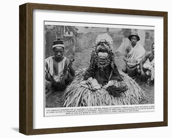 Witchdoctor of Southern Africa Encountered by the American Traveller William Seabrook-null-Framed Photographic Print