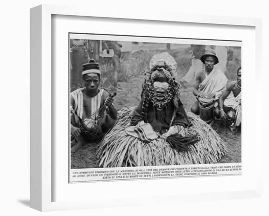 Witchdoctor of Southern Africa Encountered by the American Traveller William Seabrook-null-Framed Photographic Print