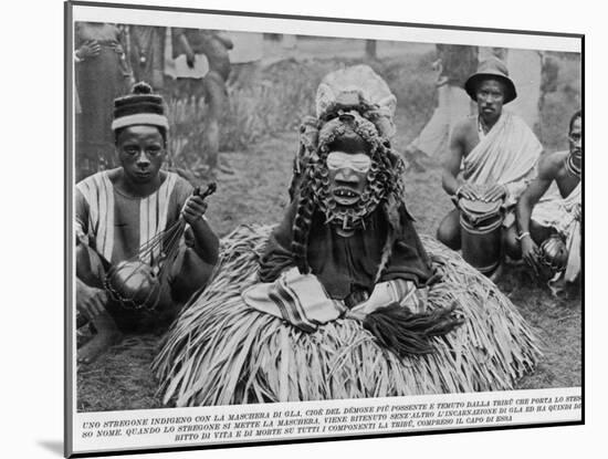 Witchdoctor of Southern Africa Encountered by the American Traveller William Seabrook-null-Mounted Photographic Print