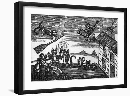 Witches and Familiars-null-Framed Art Print