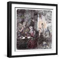 Witches Assisted by Demons Prepare for the Sabbat-null-Framed Art Print