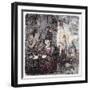 Witches Assisted by Demons Prepare for the Sabbat-null-Framed Art Print