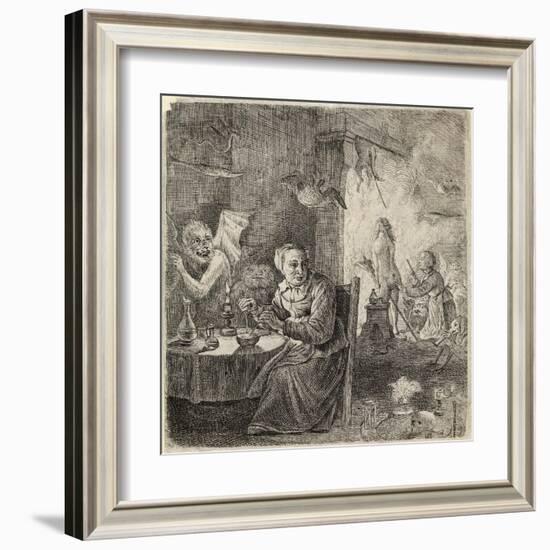 Witches Assisted by Demons Prepare for the Sabbat-David Teniers the Younger-Framed Art Print