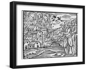 Witches Burning a Town, 17h Century-Middle Temple Library-Framed Photographic Print