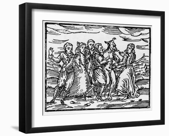 Witches dancing with the Devil-Italian School-Framed Giclee Print