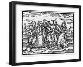 Witches dancing with the Devil-Italian School-Framed Giclee Print