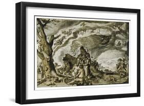 Witches Enjoy a Mountain-Top Orgy on Walpurgisnacht-Jakob De Gheyn-Framed Art Print