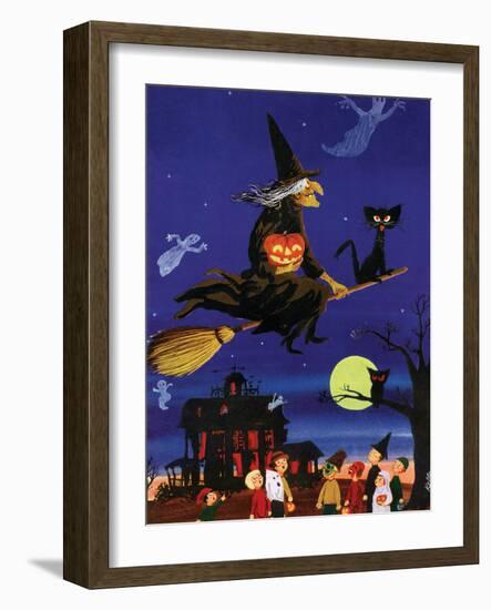 Witches Flight - Child Life, October 1953-null-Framed Giclee Print