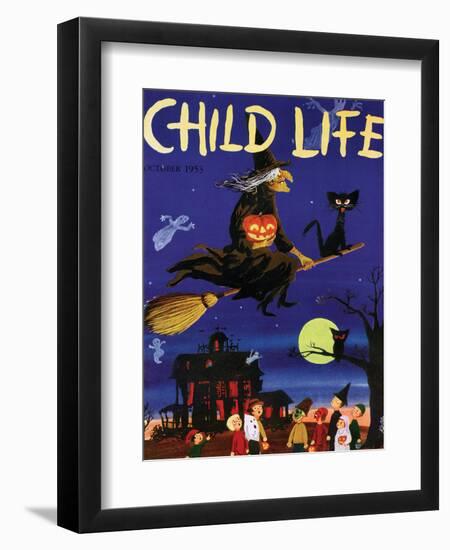 Witches Flight - Child Life, October 1953-null-Framed Giclee Print