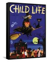 Witches Flight - Child Life, October 1953-null-Framed Stretched Canvas