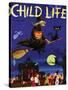 Witches Flight - Child Life, October 1953-null-Stretched Canvas