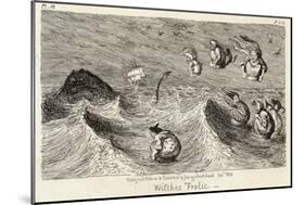 Witches Frolicking in the Waves-George Cruikshank-Mounted Art Print