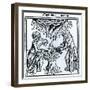 Witches Making a Spell, 1489 (Engraving) (B&W Photo)-English-Framed Giclee Print