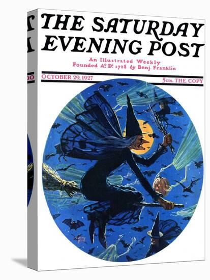 "Witches Night Out," Saturday Evening Post Cover, October 29, 1927-Eugene Iverd-Stretched Canvas