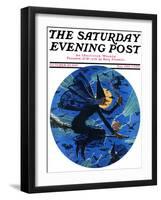 "Witches Night Out," Saturday Evening Post Cover, October 29, 1927-Eugene Iverd-Framed Giclee Print