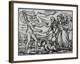 Witches Presenting Baby to Satan-null-Framed Giclee Print