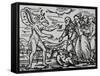 Witches Presenting Baby to Satan-null-Framed Stretched Canvas