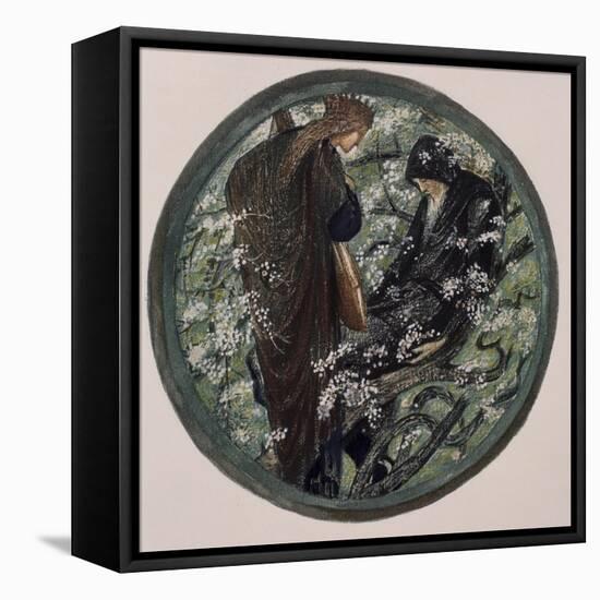 Witches Tree, Nimue Beguiling Merlin with Enchantment-Edward Burne-Jones-Framed Stretched Canvas