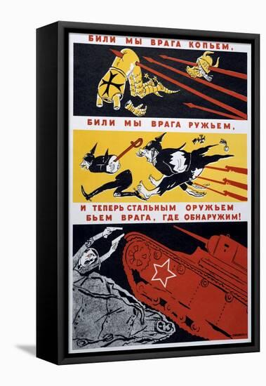 With a Spear Our Foe Is Done.., 1941-Kukryniksy-Framed Stretched Canvas