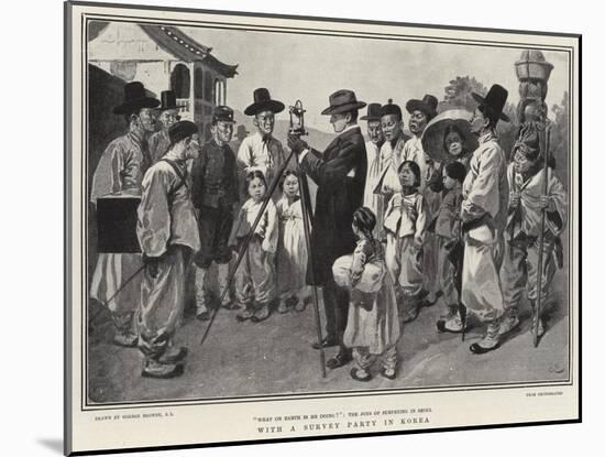 With a Survey Party in Korea-Gordon Frederick Browne-Mounted Giclee Print