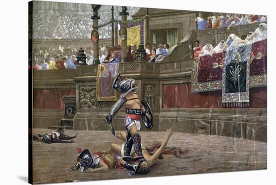 With a Turned Thumb, (Pollice Vers), 1872-Jean-Leon Gerome-Stretched Canvas