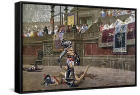 With a Turned Thumb, (Pollice Vers), 1872-Jean-Leon Gerome-Framed Stretched Canvas