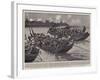 With Admiral Seymour's Relief Column, Crossing the River on Junks to Attack a Chinese Arsenal-Gordon Frederick Browne-Framed Giclee Print