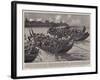 With Admiral Seymour's Relief Column, Crossing the River on Junks to Attack a Chinese Arsenal-Gordon Frederick Browne-Framed Giclee Print