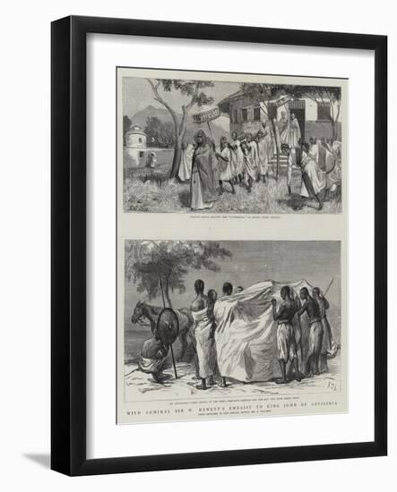 With Admiral Sir W Hewett's Embassy to King John of Abyssinia-Charles Edwin Fripp-Framed Giclee Print