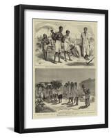 With Admiral Sir W Hewett's Embassy to King John of Abyssinia-Godefroy Durand-Framed Giclee Print