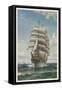 With All Sails Set-W.a. Coulter-Framed Stretched Canvas