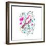 With Brave Wings She Flies-Esther Bley-Framed Art Print