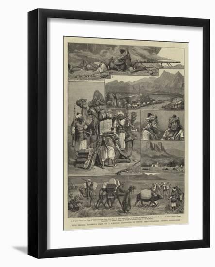 With General Kennedy's Staff on a Scientific Expedition to Survey Takht-I-Suleiman-null-Framed Giclee Print