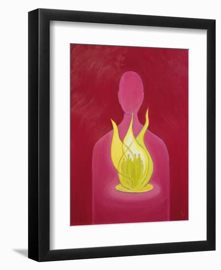 With God's Love We Can Help Pray for Those We Carry in Our Hearts, 2000-Elizabeth Wang-Framed Premium Giclee Print