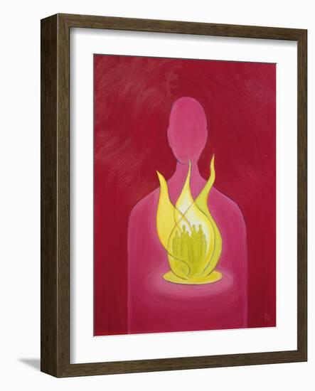 With God's Love We Can Help Pray for Those We Carry in Our Hearts, 2000-Elizabeth Wang-Framed Giclee Print