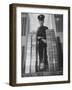 With Gold Bars in Federal Reserve Bank, Guard Wearing Protective Aluminum Overshoes-Walter Sanders-Framed Photographic Print