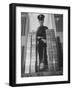 With Gold Bars in Federal Reserve Bank, Guard Wearing Protective Aluminum Overshoes-Walter Sanders-Framed Photographic Print