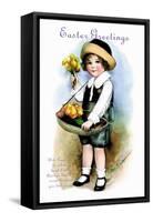 With Greetings for Easter-Ellen H. Clapsaddle-Framed Stretched Canvas