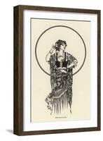 With Hand on Hip-René Bull-Framed Giclee Print