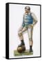 With His Foot on the Ball This Man is Ready to Play-null-Framed Stretched Canvas