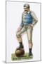 With His Foot on the Ball This Man is Ready to Play-null-Mounted Art Print